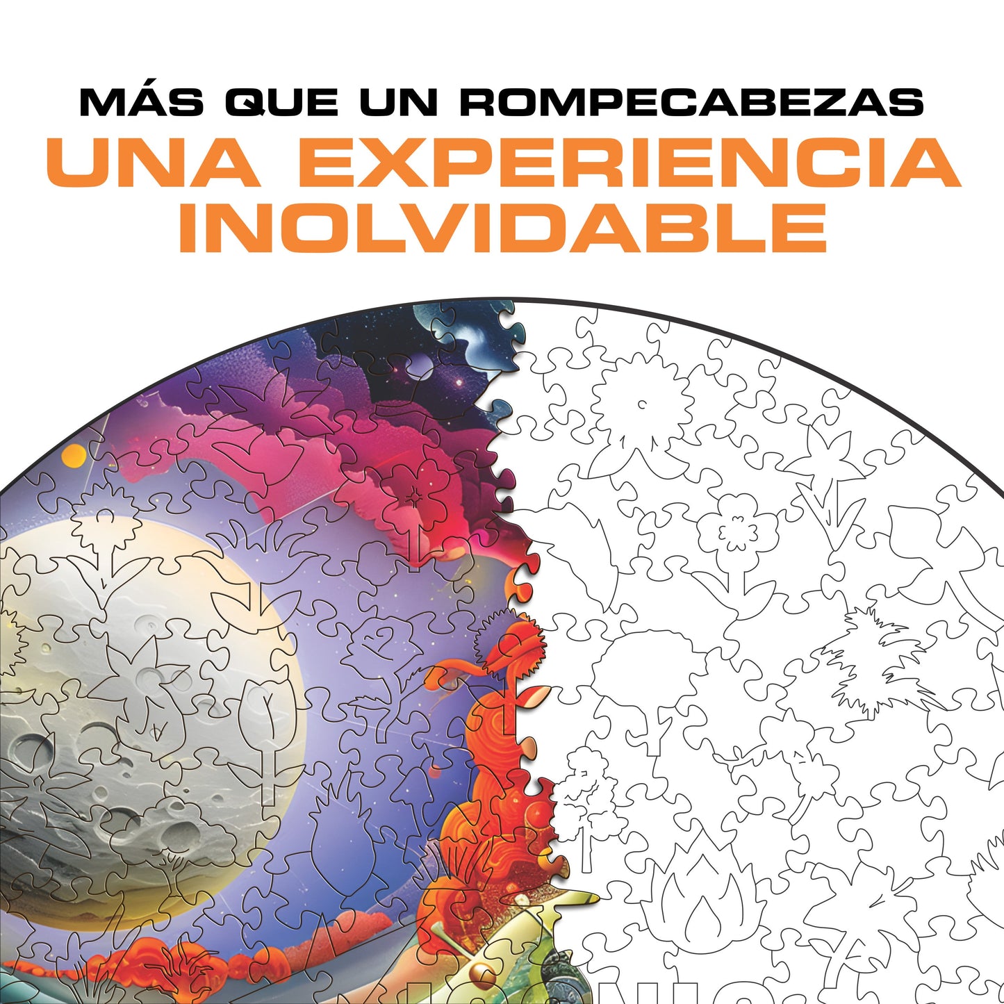 Luna Poderosa - Rompecabezas de Madera