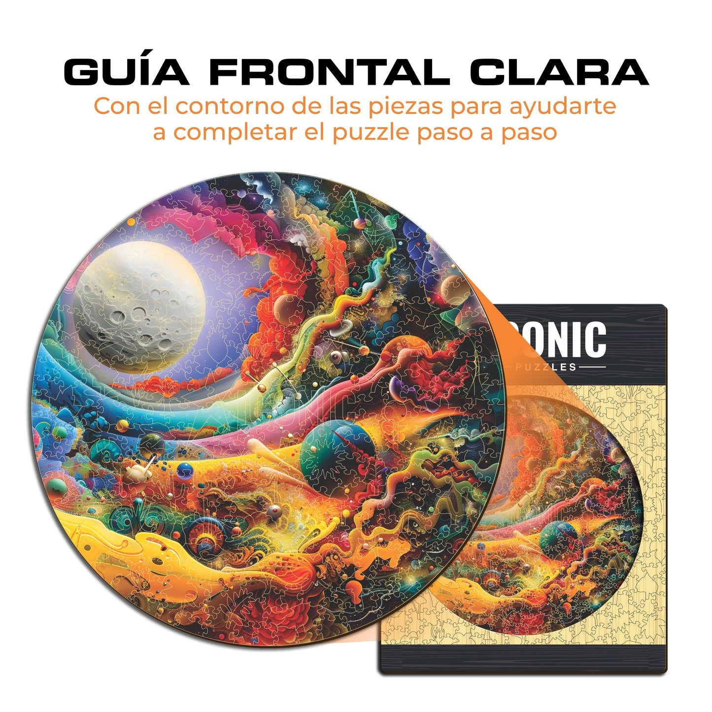 Luna Poderosa - Rompecabezas de Madera