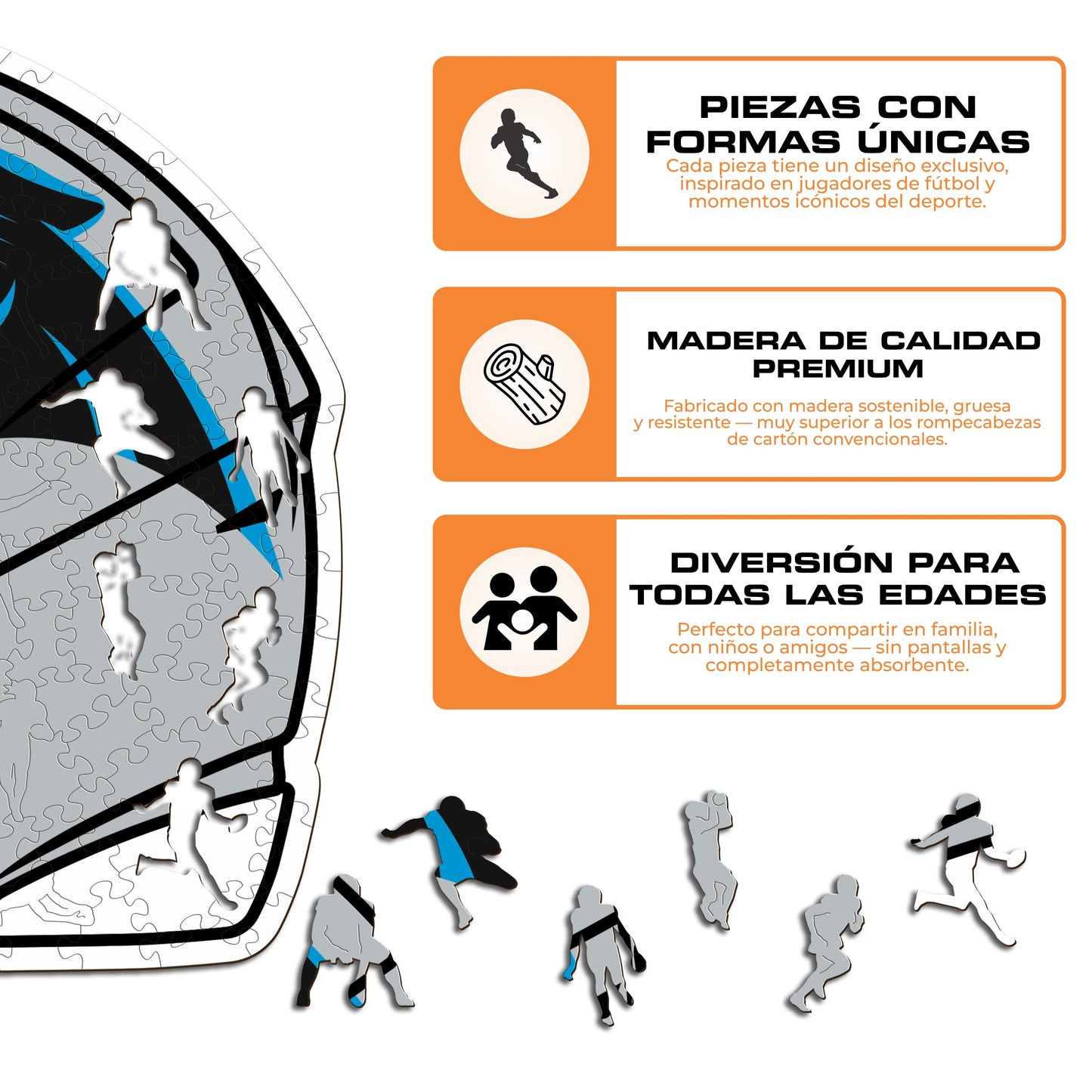 Carolina Panthers™ Casco - Rompecabezas de Madera
