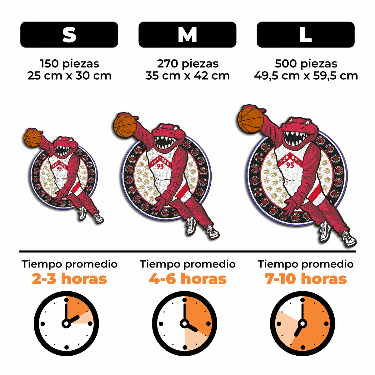 Toronto Raptors™ Mascota Puzle de Madera