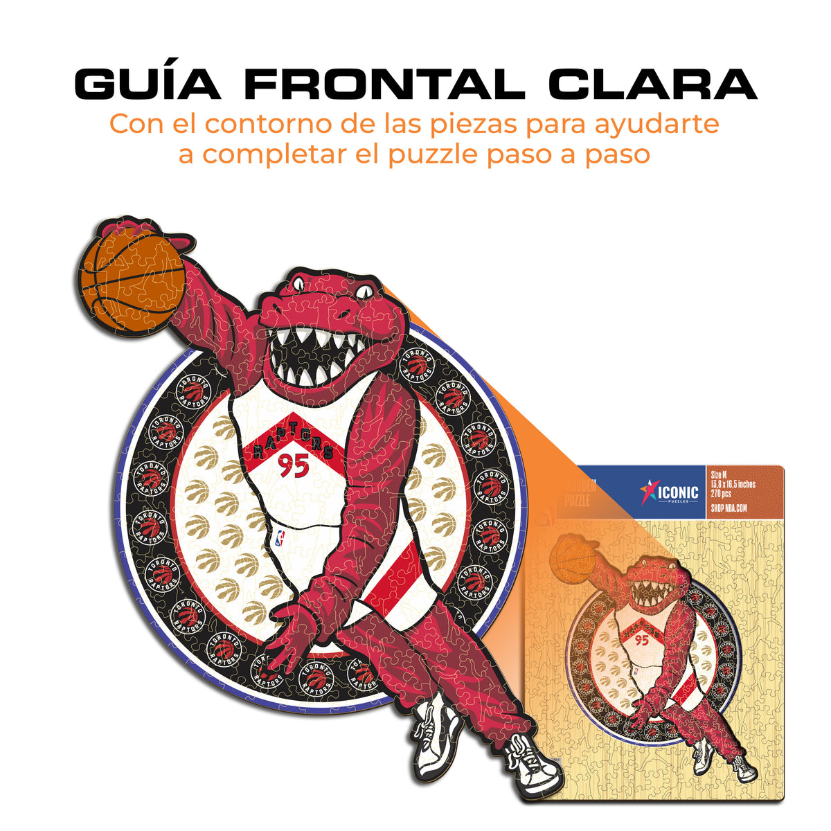 Toronto Raptors™ Mascota Puzle de Madera