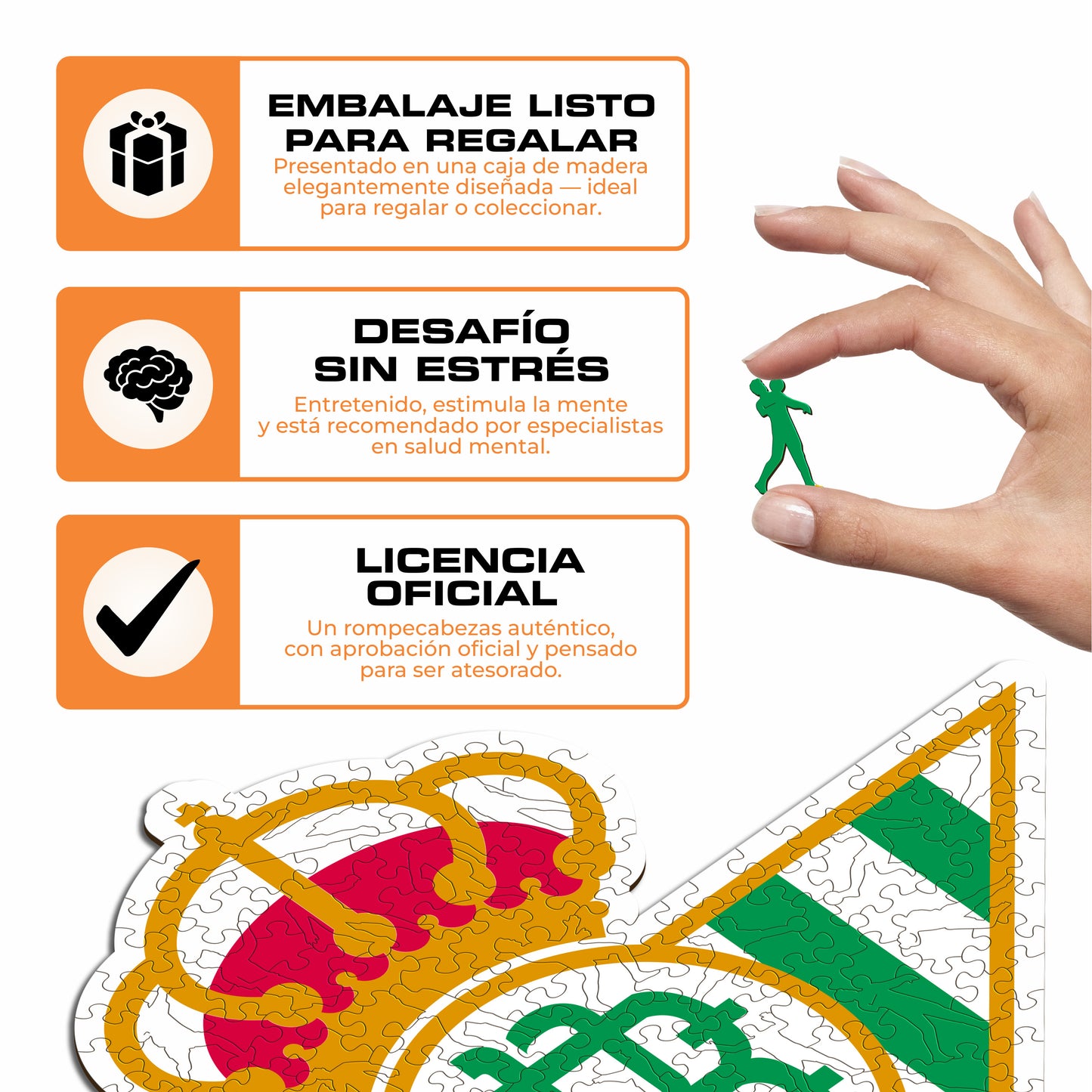 Real Betis® Logo - Rompecabezas de Madera