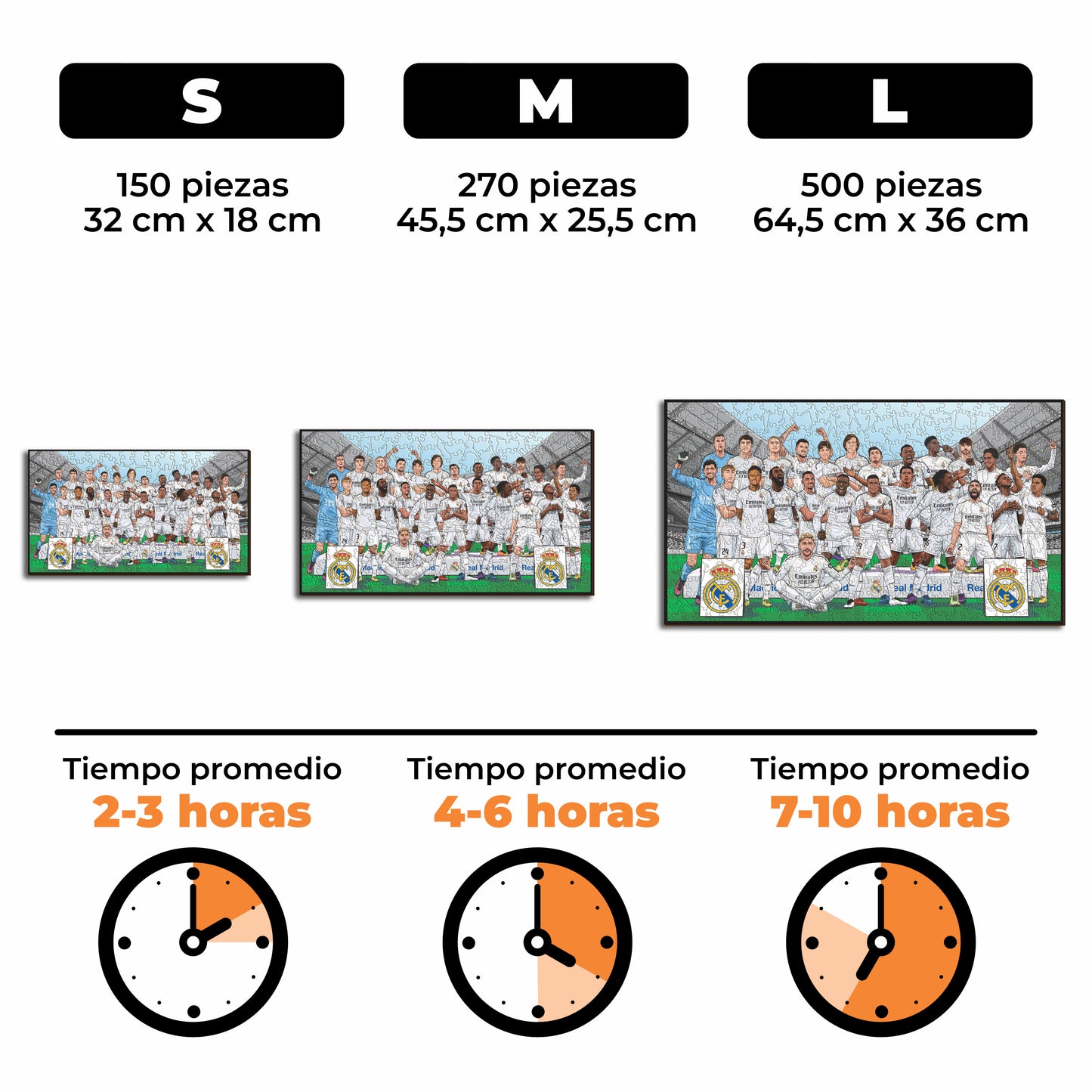 Real Madrid CF® Equipo 25/26 - Puzzle de Madera