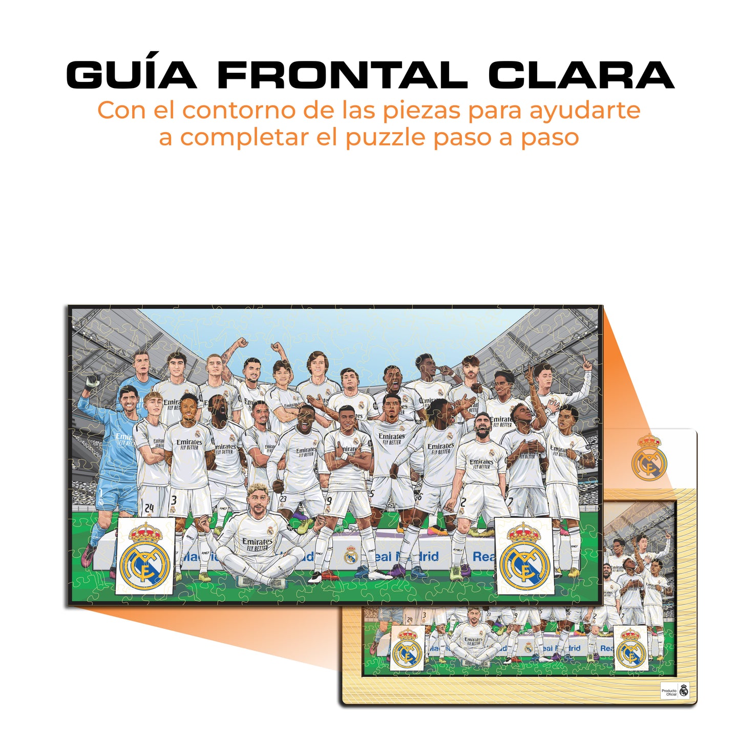 Real Madrid CF® Equipo 25/26 - Puzzle de Madera