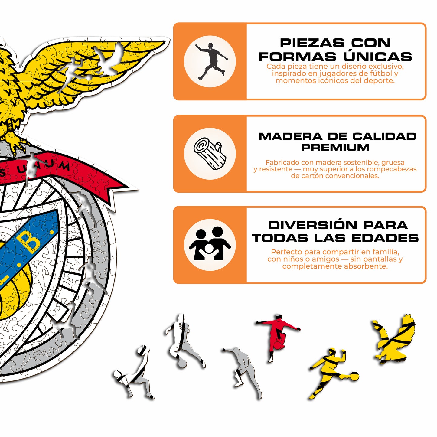 SL Benfica® Logo - Rompecabezas de Madera