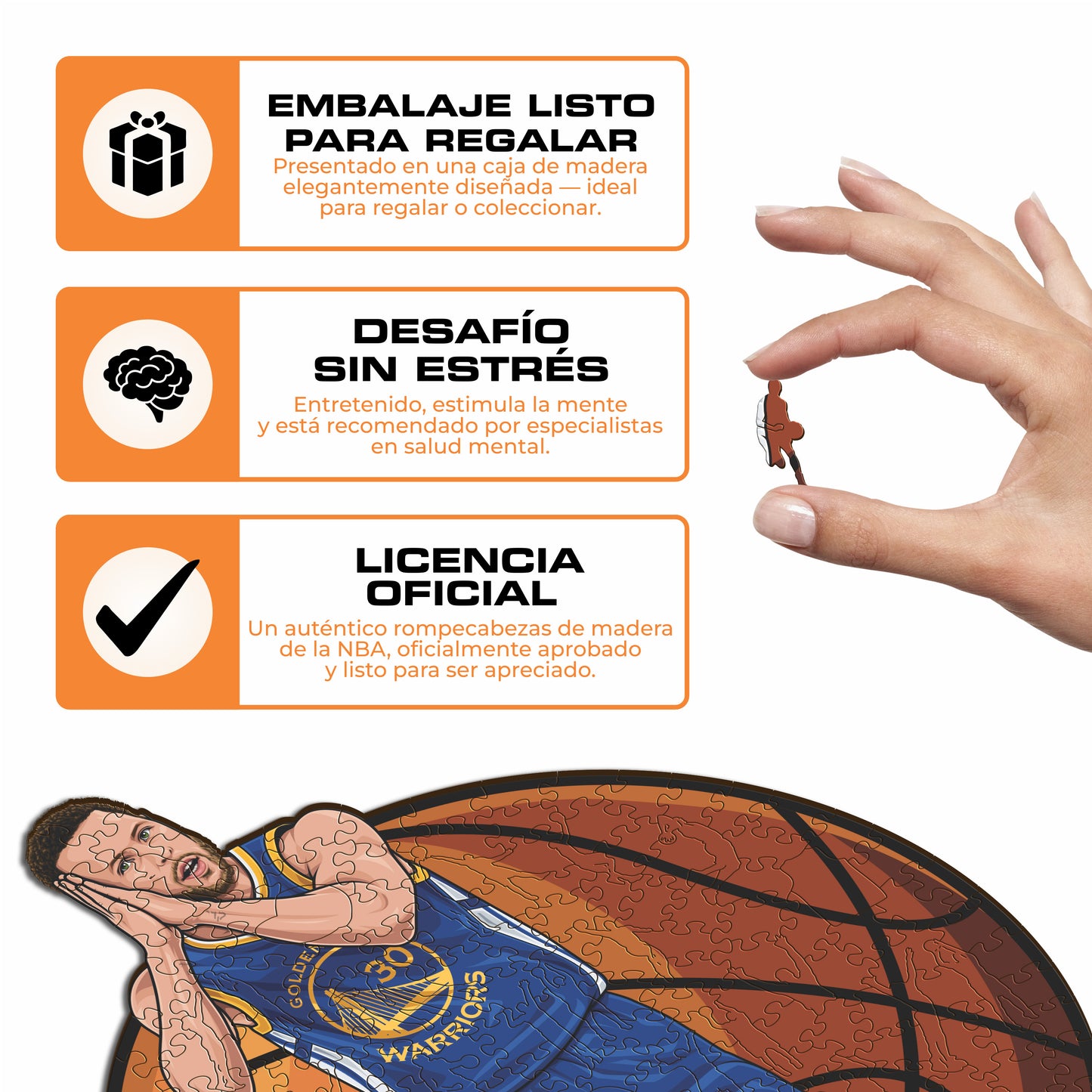 Stephen Curry - Rompecabezas de Madera