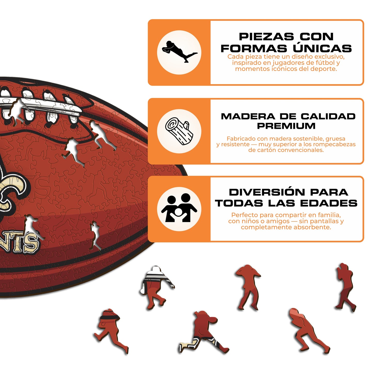 New Orleans Saints™ - Rompecabezas de Madera