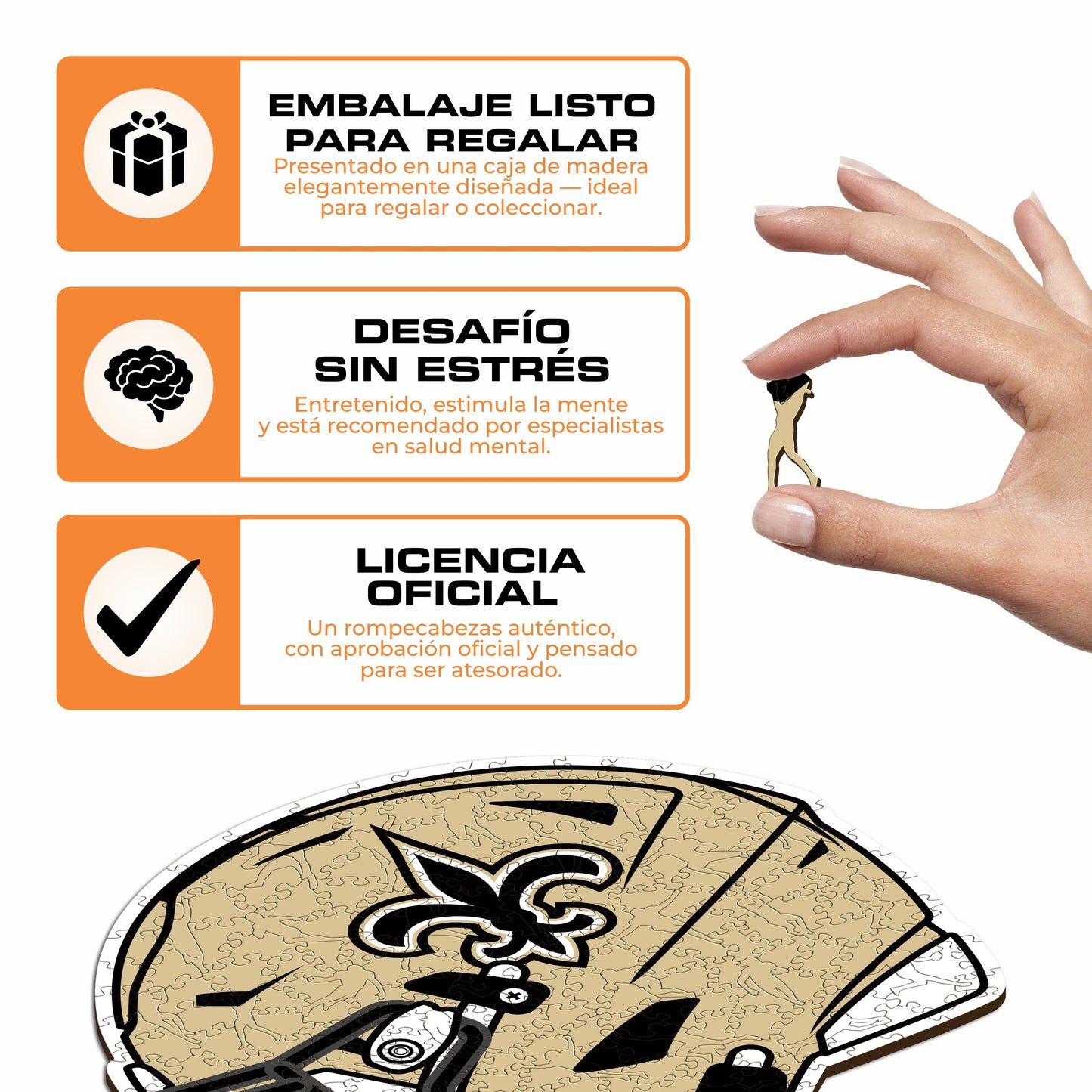 New Orleans Saints™ Casco - Rompecabezas de Madera
