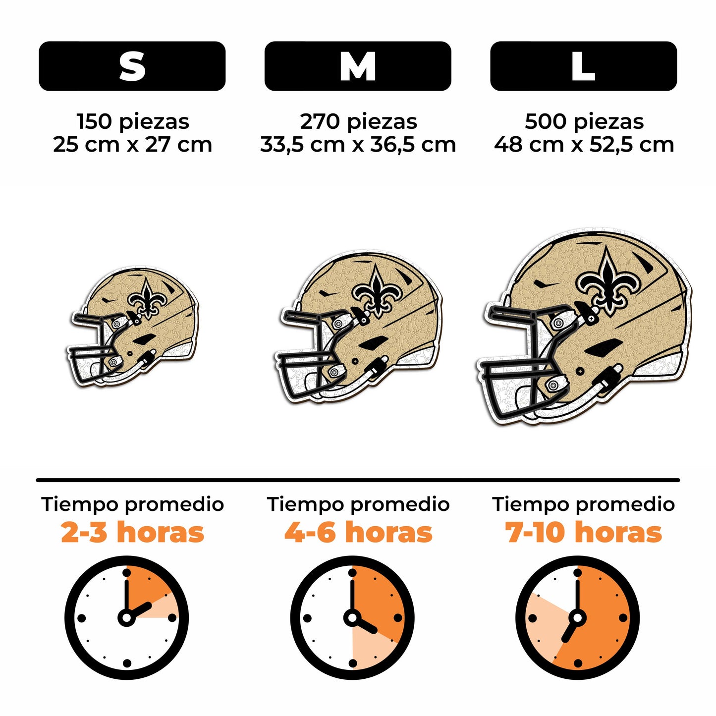 New Orleans Saints™ Casco - Rompecabezas de Madera