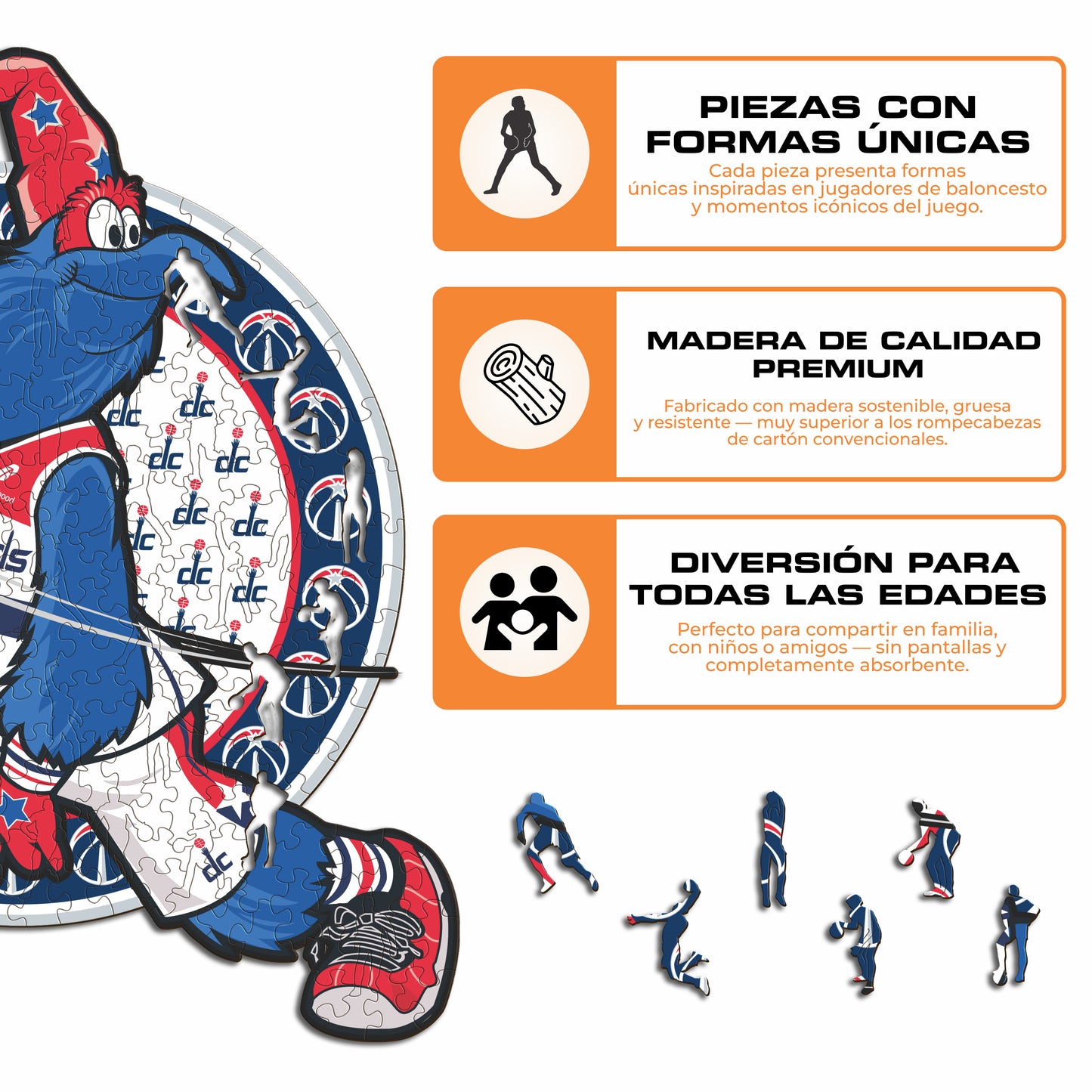 Washington Wizards™ Mascota Puzle de Madera