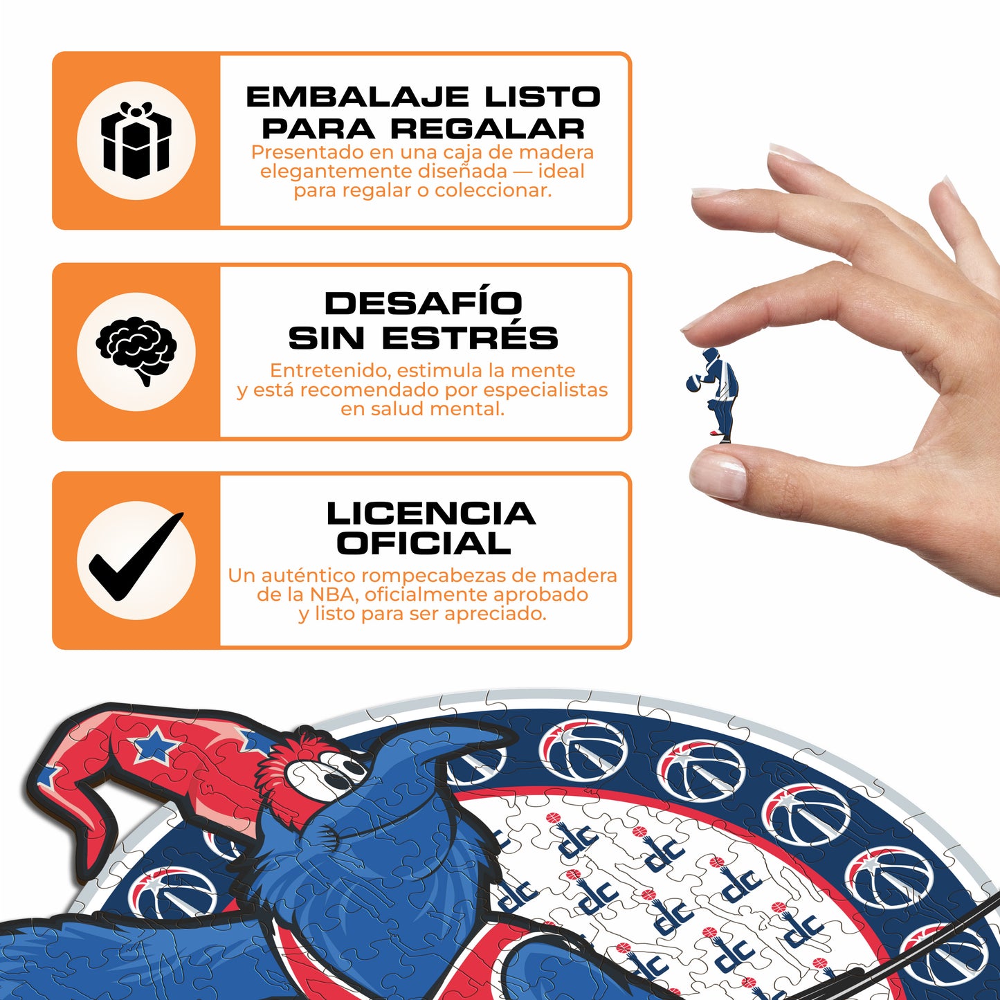 Washington Wizards™ Mascota Puzle de Madera