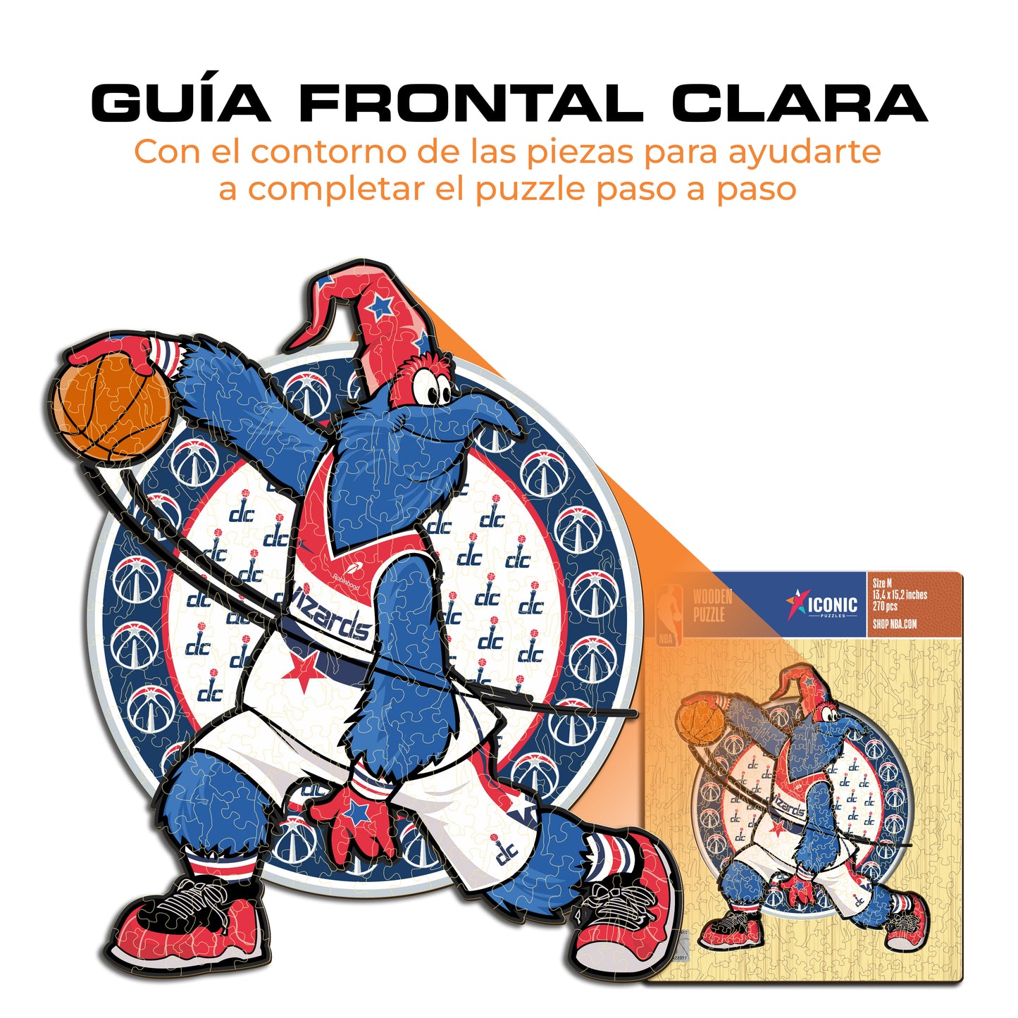 Washington Wizards™ Mascota Puzle de Madera