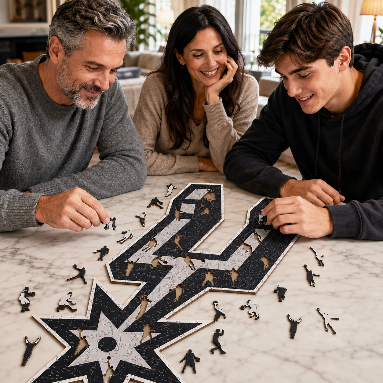 San Antonio Spurs™ Logo Puzle de Madera