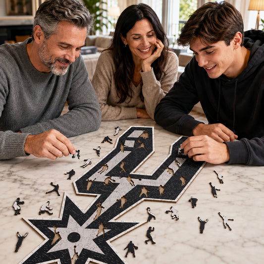 San Antonio Spurs™ Logo Puzle de Madera