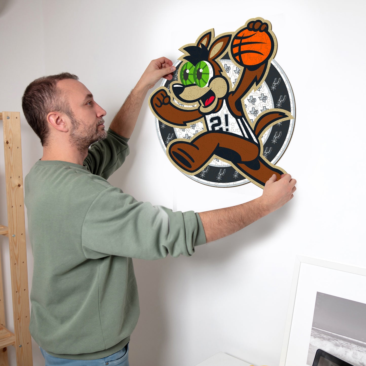 San Antonio Spurs™ Mascota - Puzzle de Madera