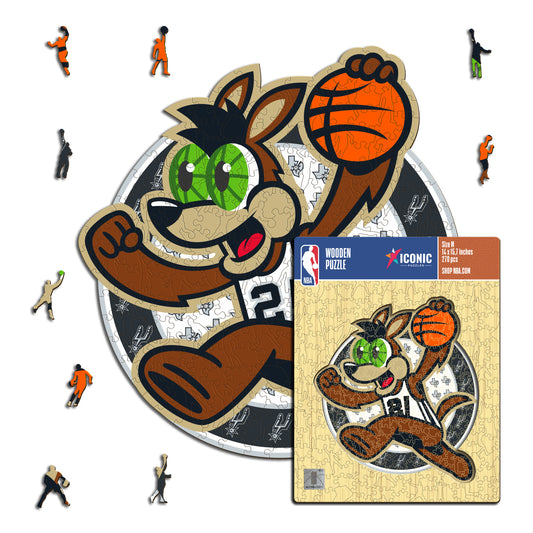 San Antonio Spurs™ Mascota - Puzzle de Madera