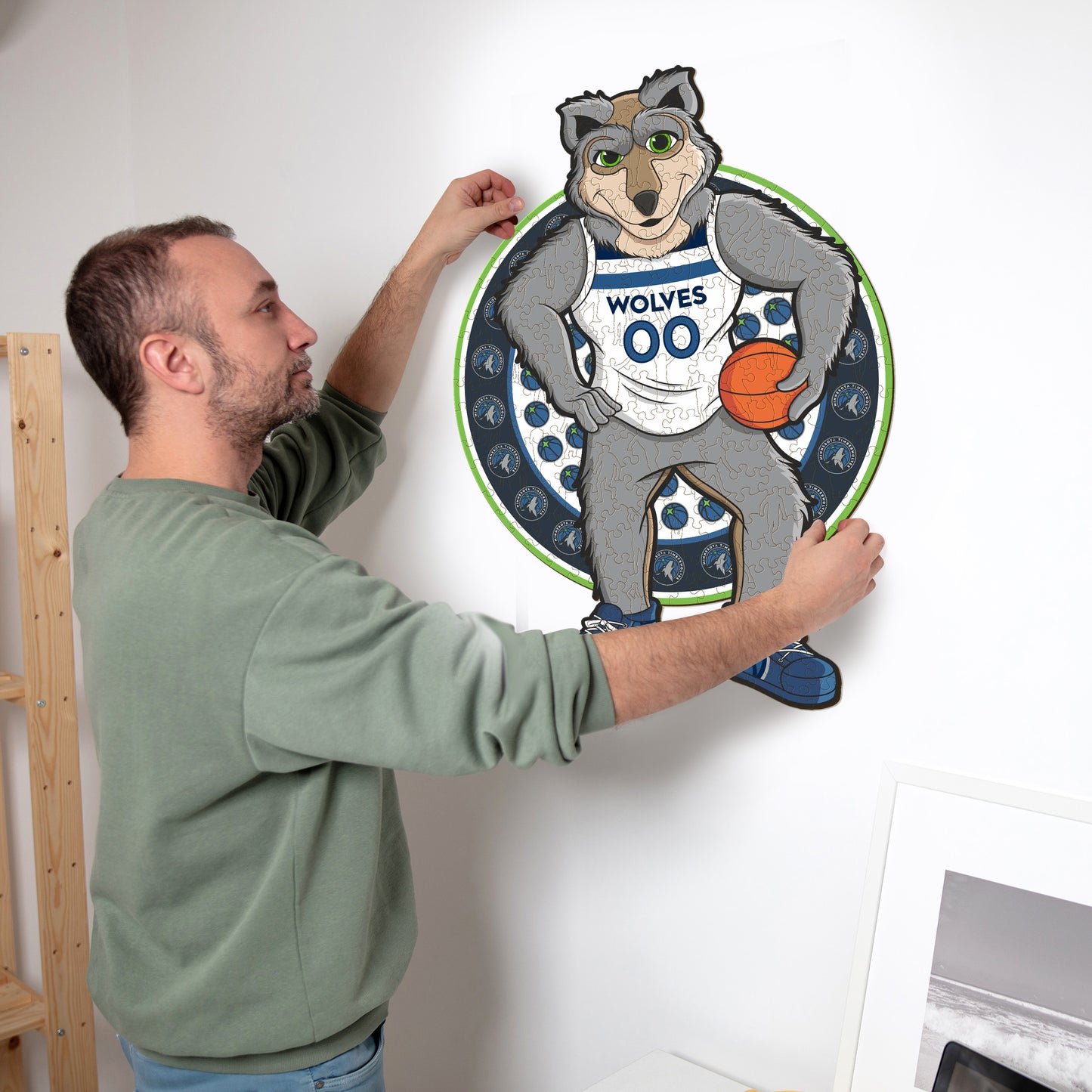 Minnesota Timberwolves™ Mascota - Puzzle de Madera