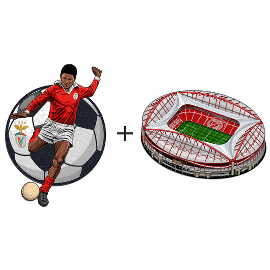 2 PACK SL Benfica® Eusebio + Estádio