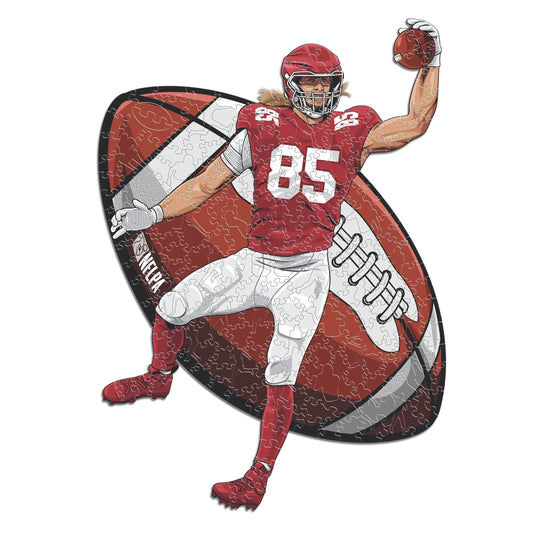 George Kittle - Rompecabezas de Madera