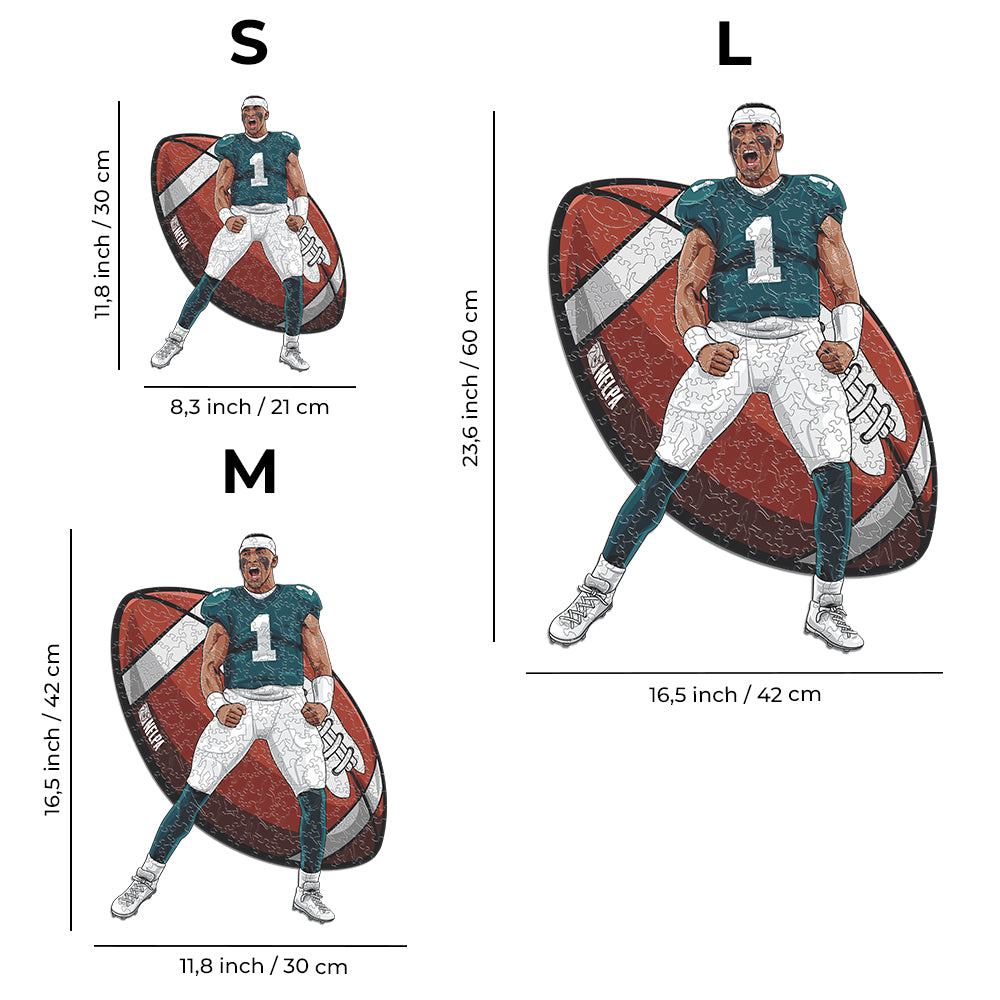 Jalen Hurts - Rompecabezas de Madera