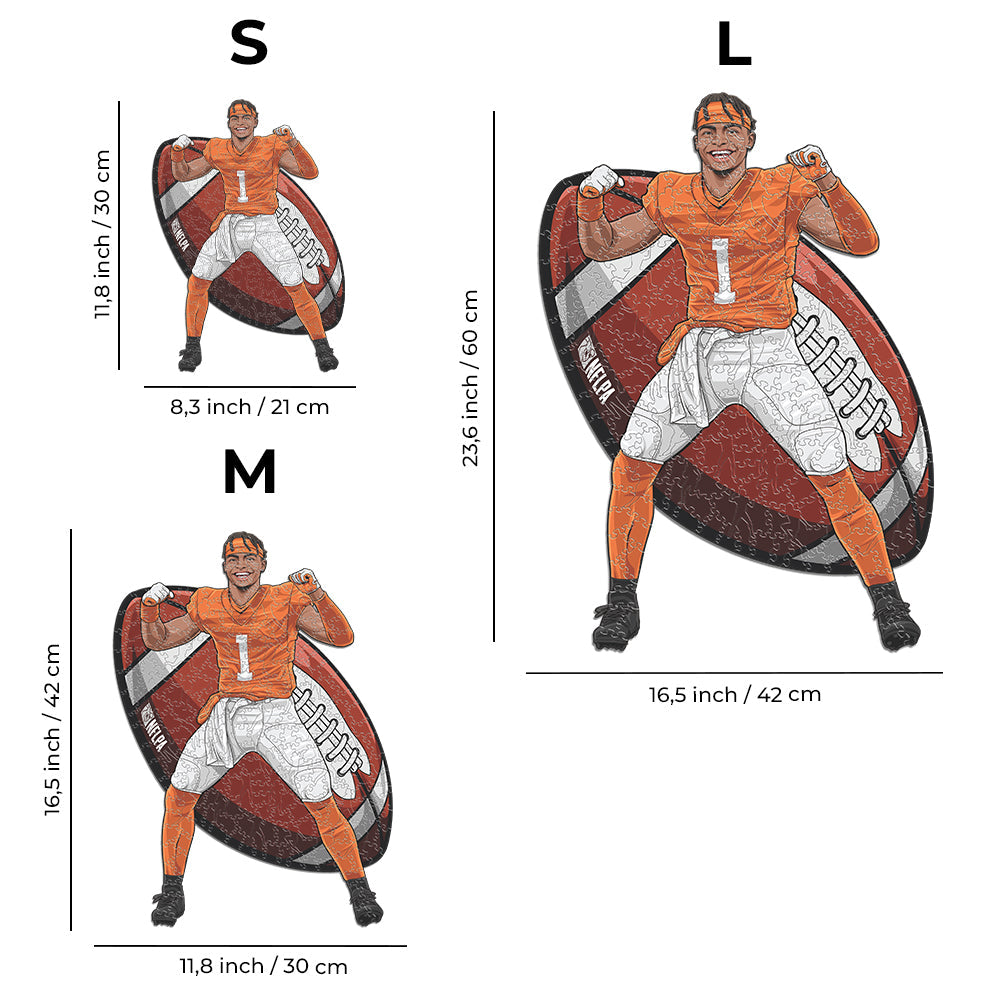 Justin Fields - Rompecabezas de Madera