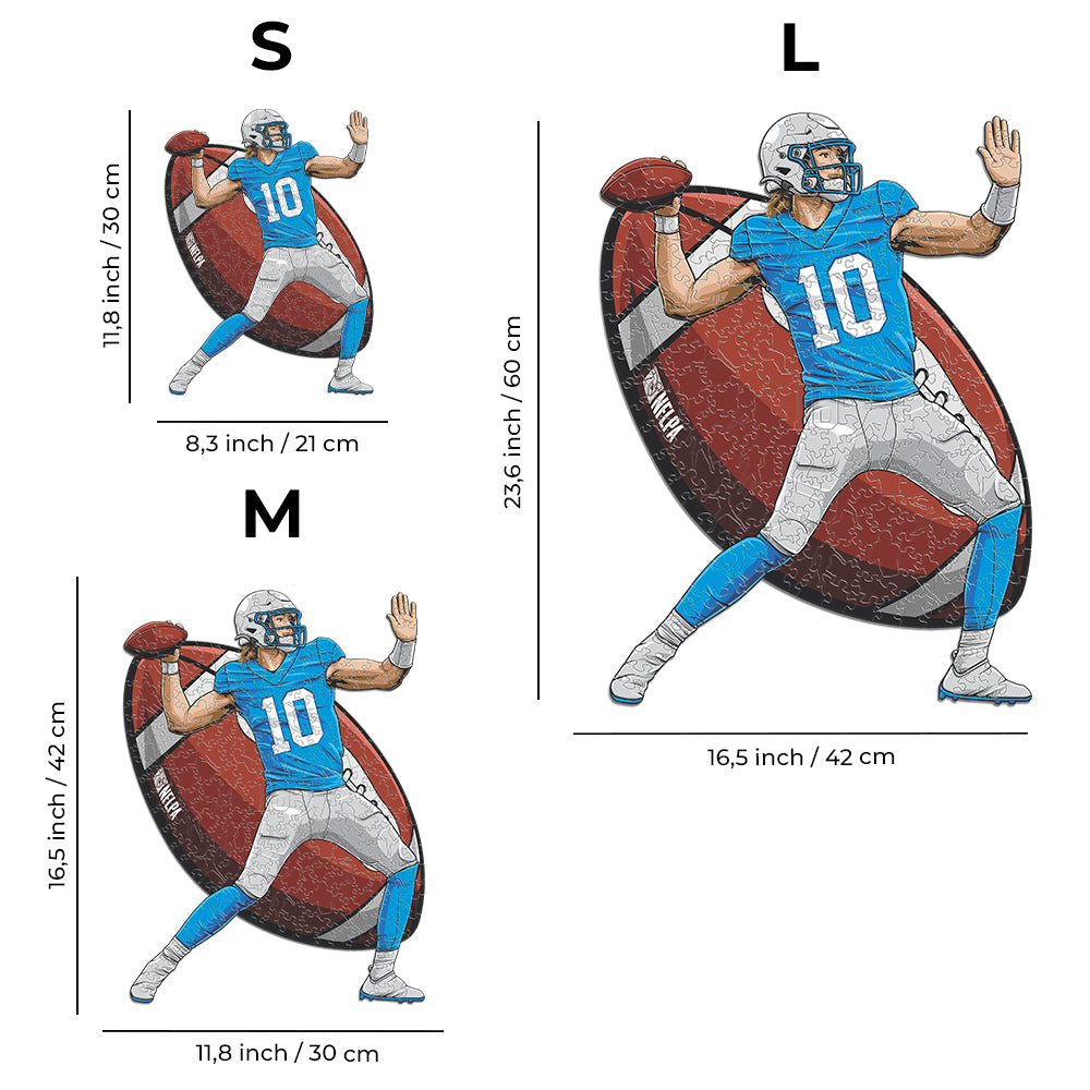 Justin Herbert - Rompecabezas de Madera