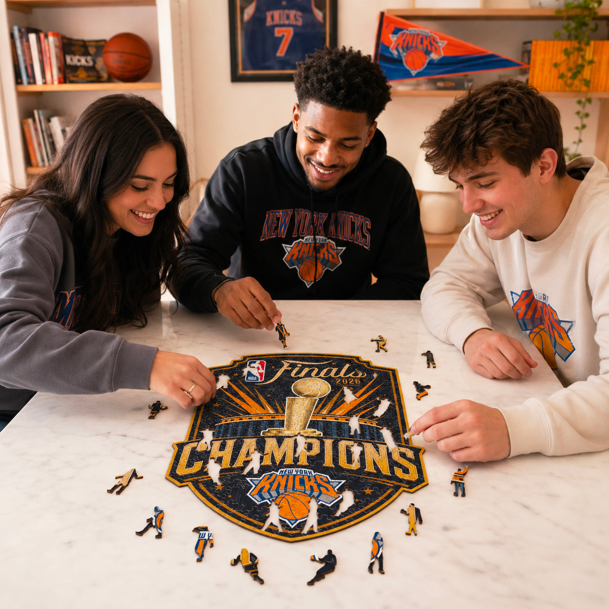 New York Knicks™ 2026 NBA Champions - Puzzle de Madera