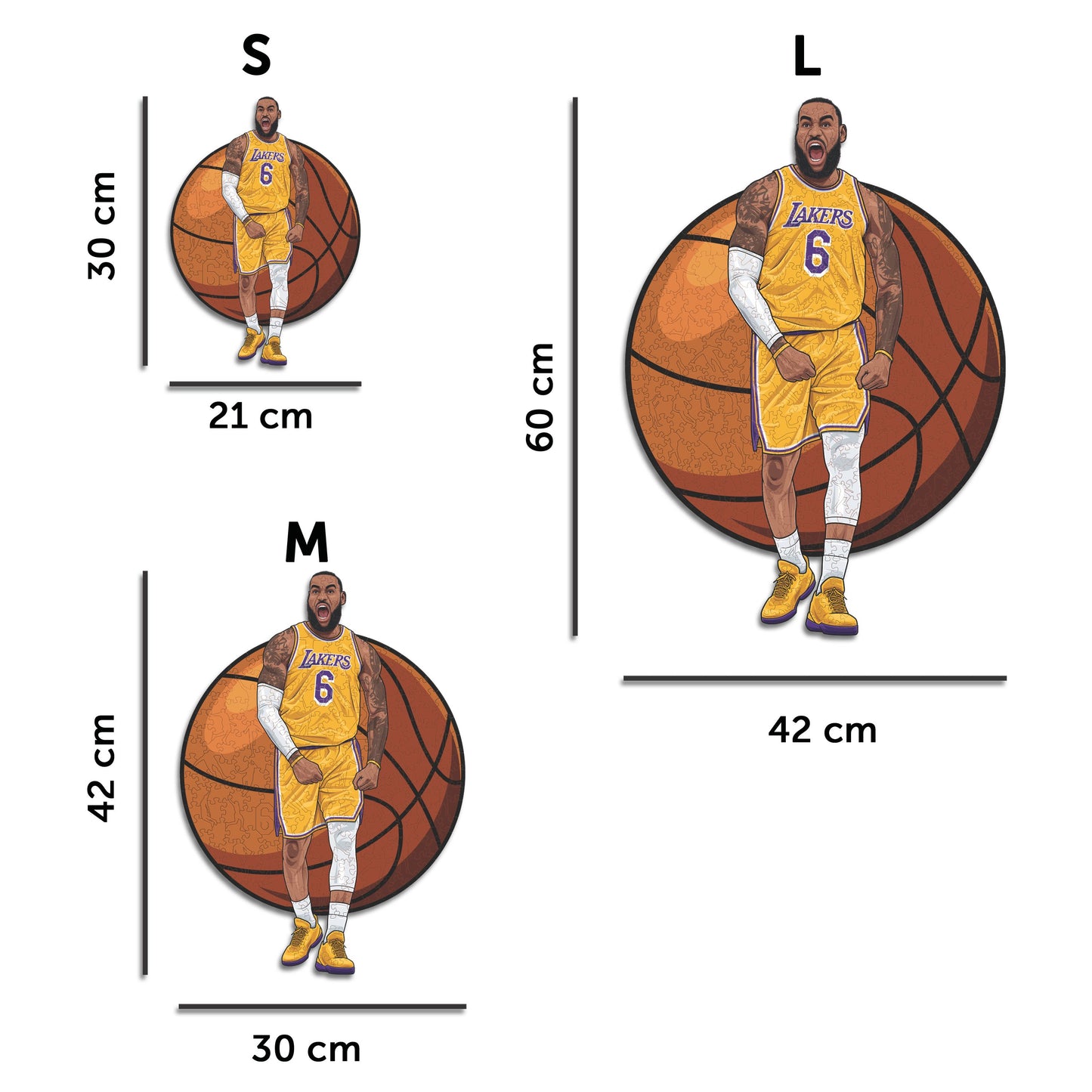 LeBron James - Rompecabezas de Madera