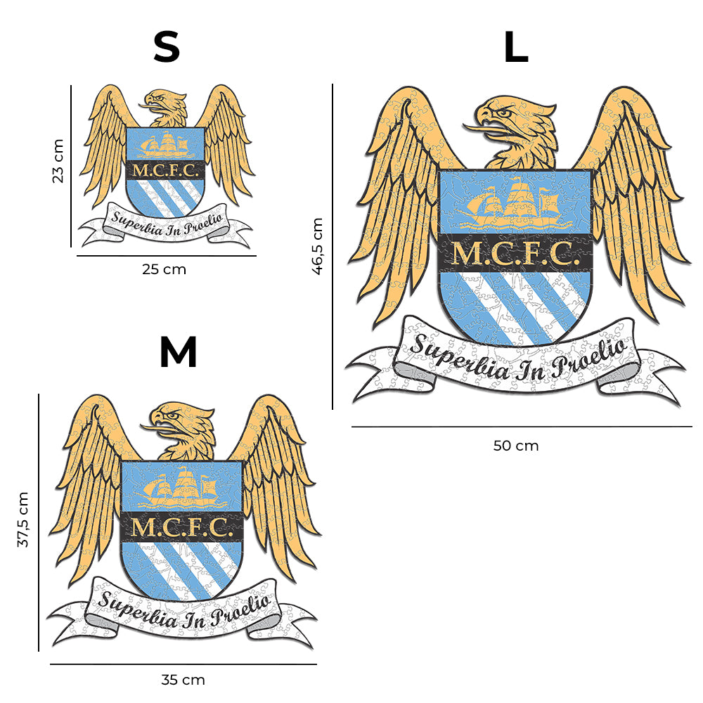 Manchester City FC® Retro Logo - Rompecabezas de Madera