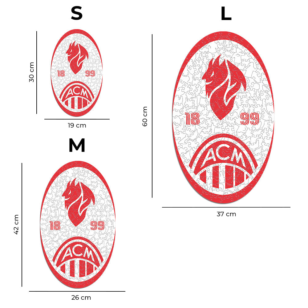 AC Milan® Retro Logo - Rompecabezas de Madera