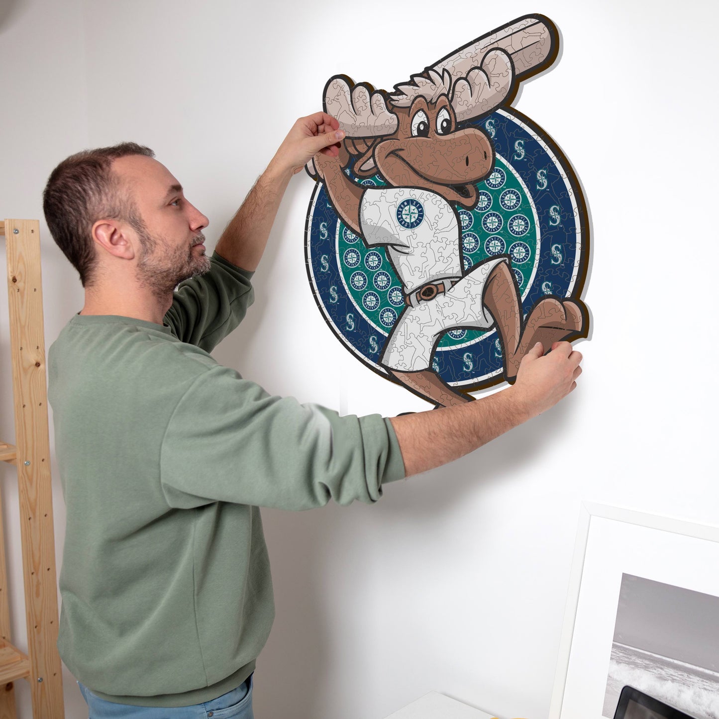 Seattle Mariners™ Mascota - Rompecabezas de Madera