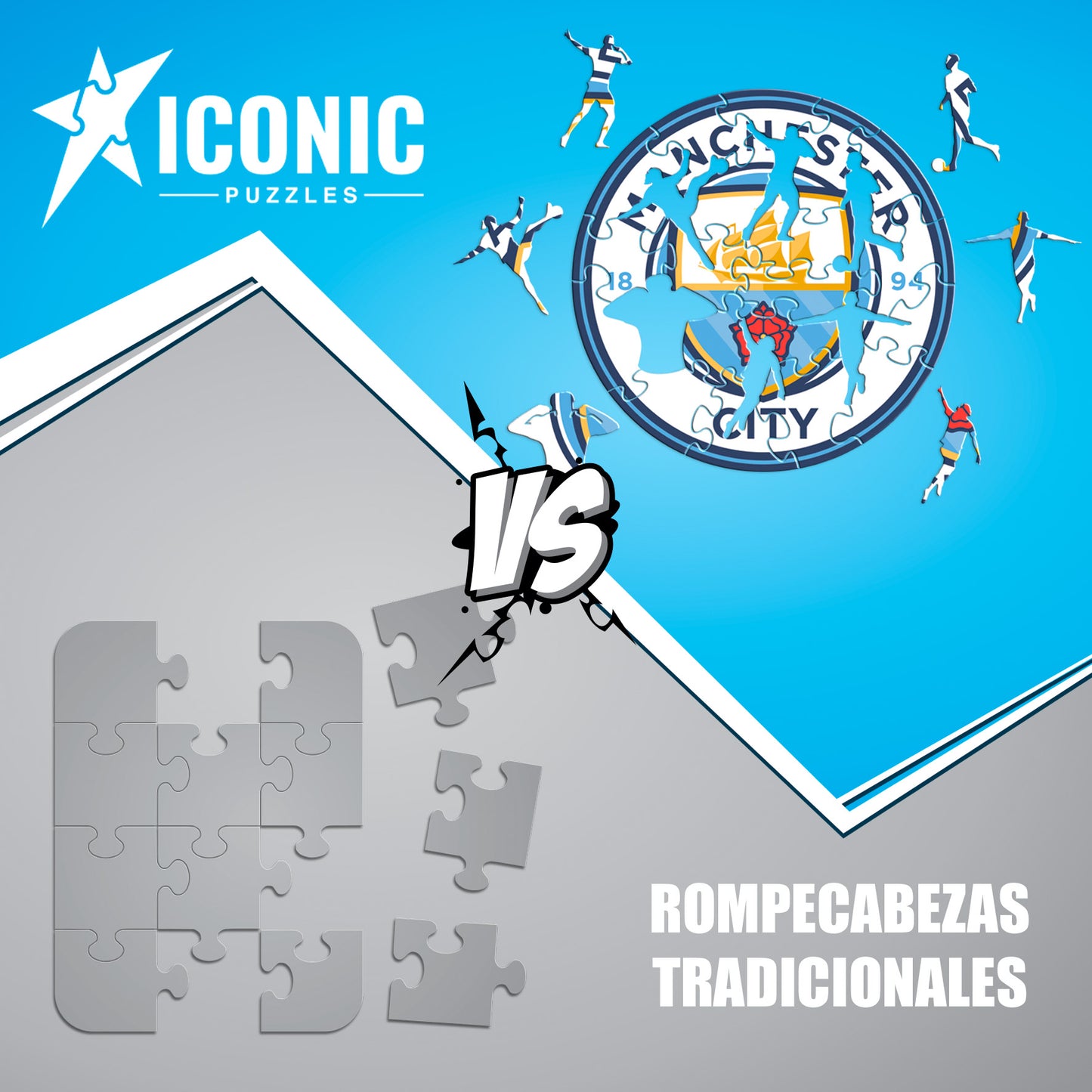 Manchester City FC® Logo - Rompecabezas de Madera