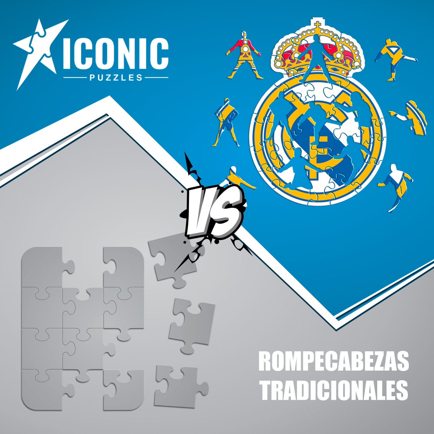 Real Madrid CF® Logo - Rompecabezas de Madera