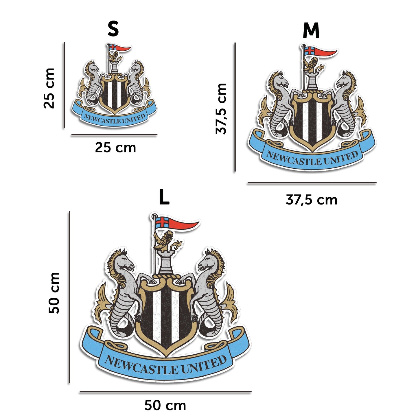 Newcastle United FC® Logo - Rompecabezas de Madera