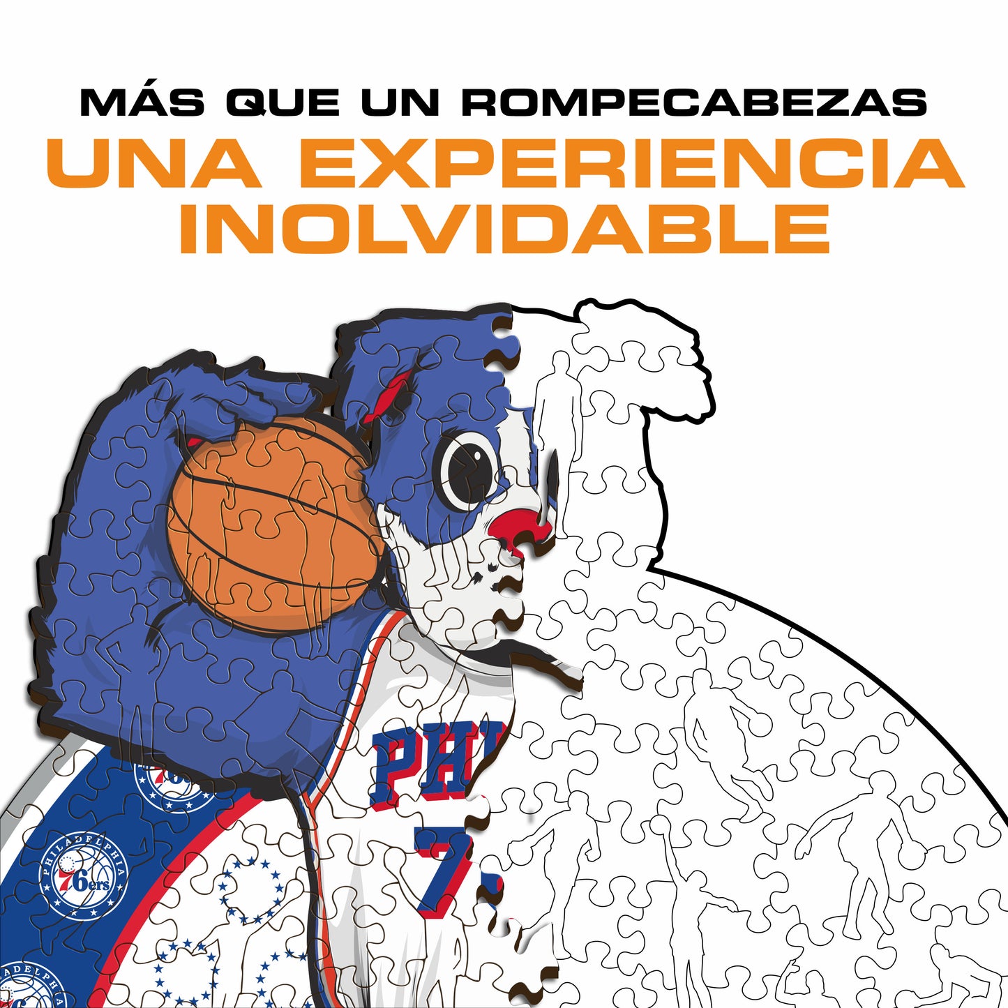 Philadelphia 76ers™ Mascota Puzle de Madera