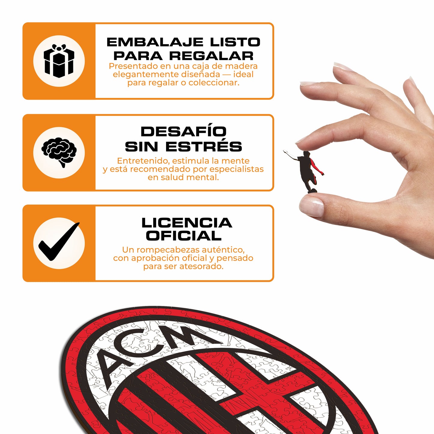 AC Milan® Logo - Rompecabezas de Madera