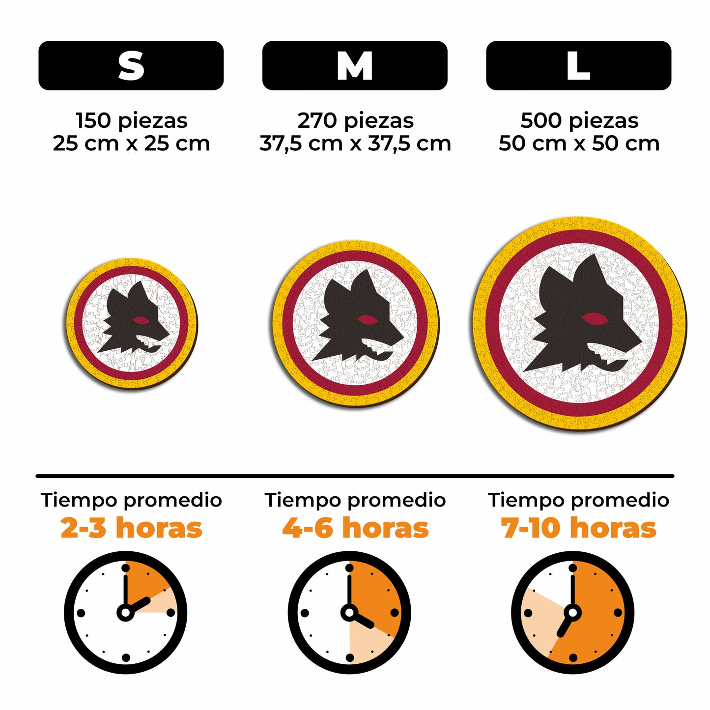 AS Roma® Logo Lupetto - Rompecabezas de Madera