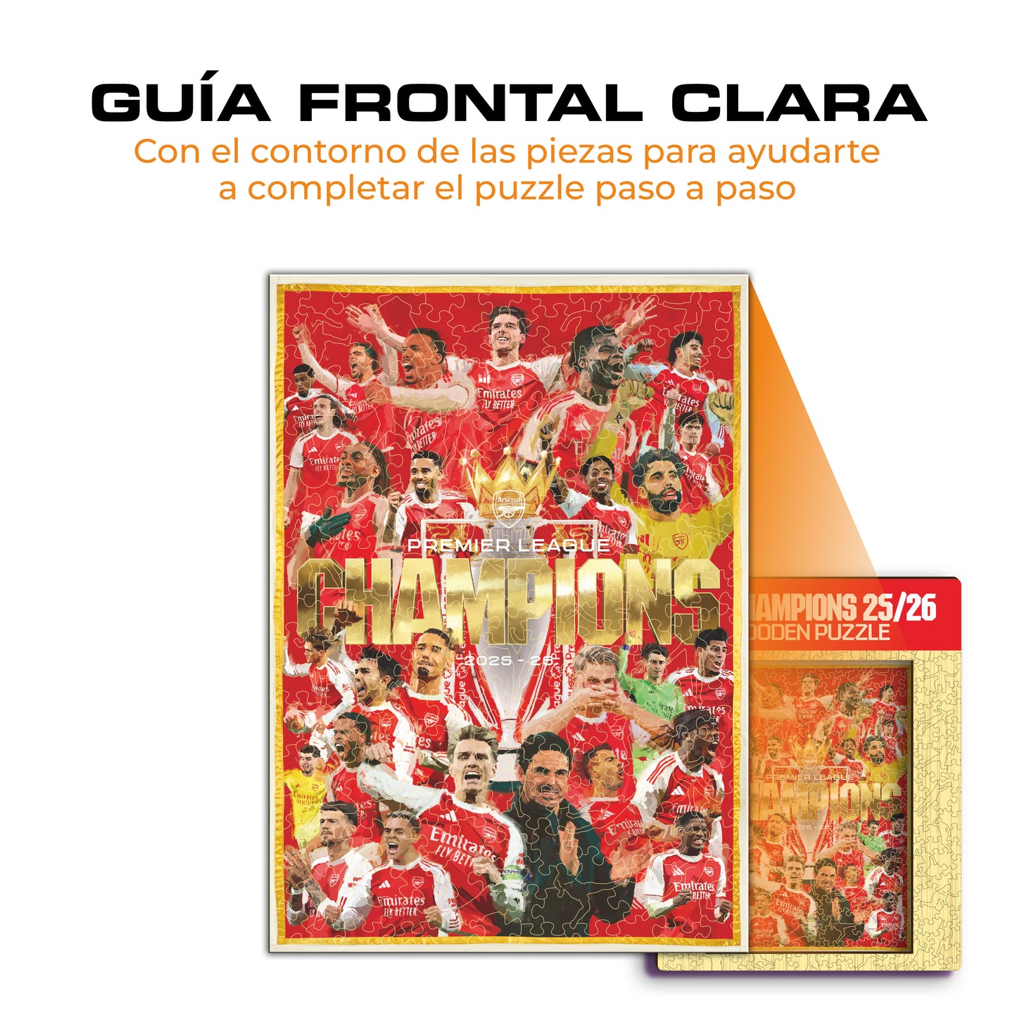 Arsenal FC® Premier League Champions 25/26 - Puzzle de Madera