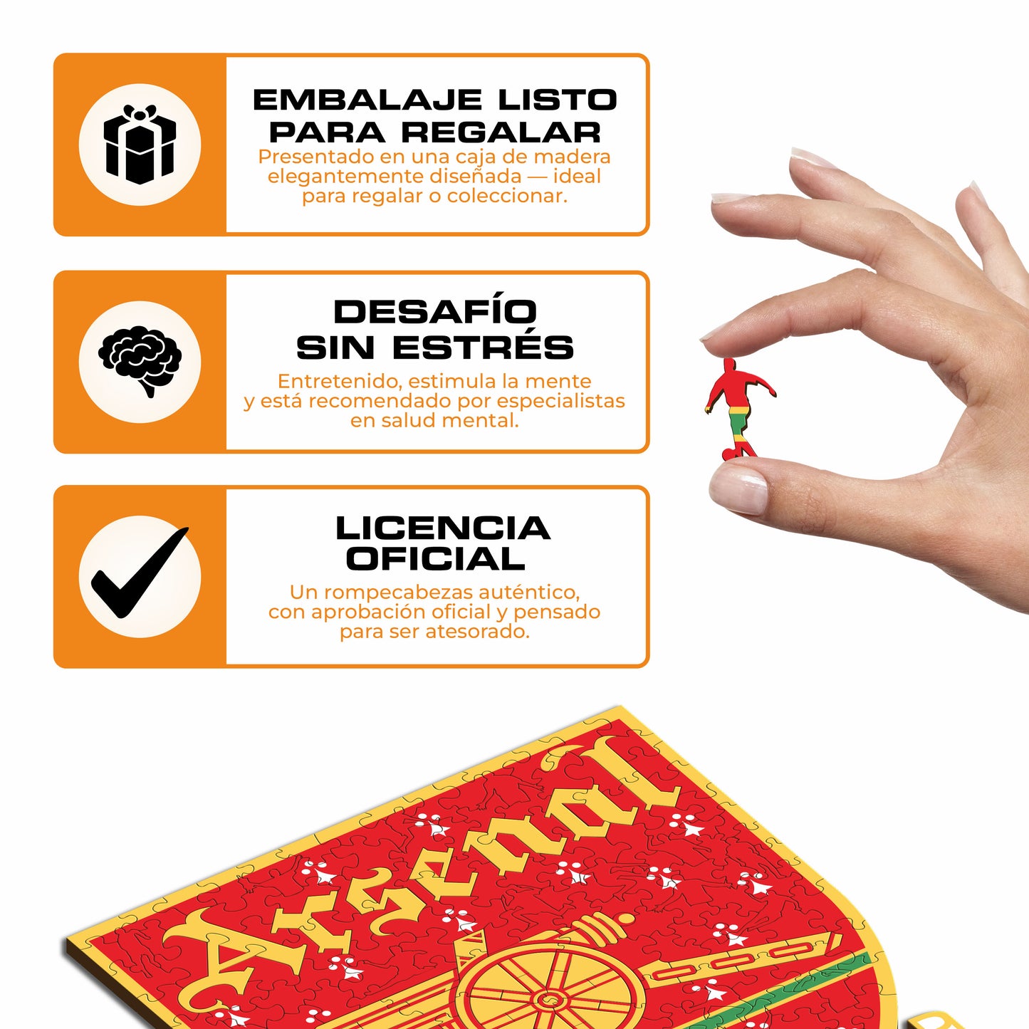 Arsenal FC® Retro Logo - Rompecabezas de Madera