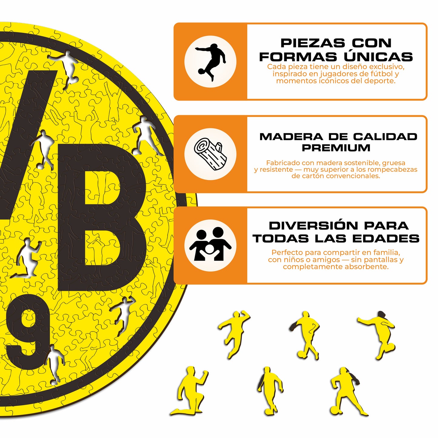Logo Borussia Dortmund® Puzle de Madera