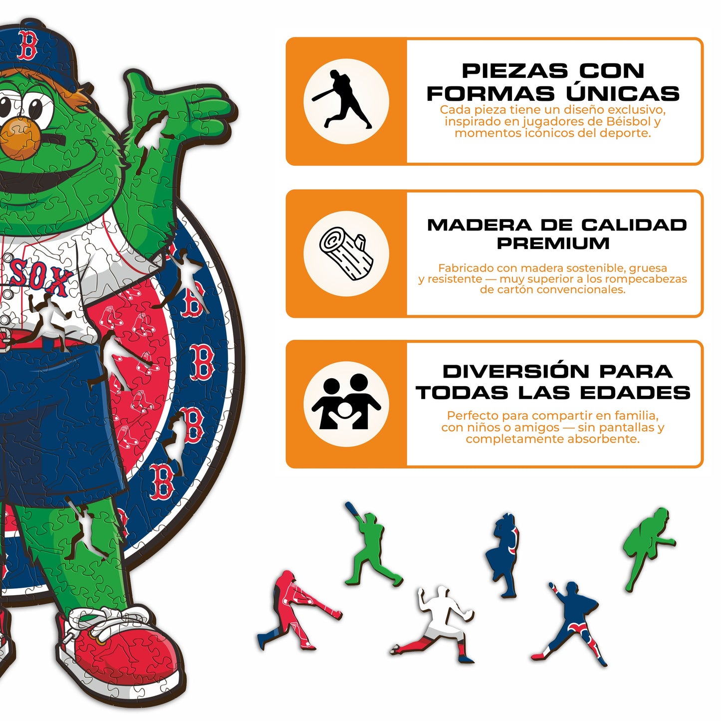 Boston Red Sox™ Mascota - Rompecabezas de Madera