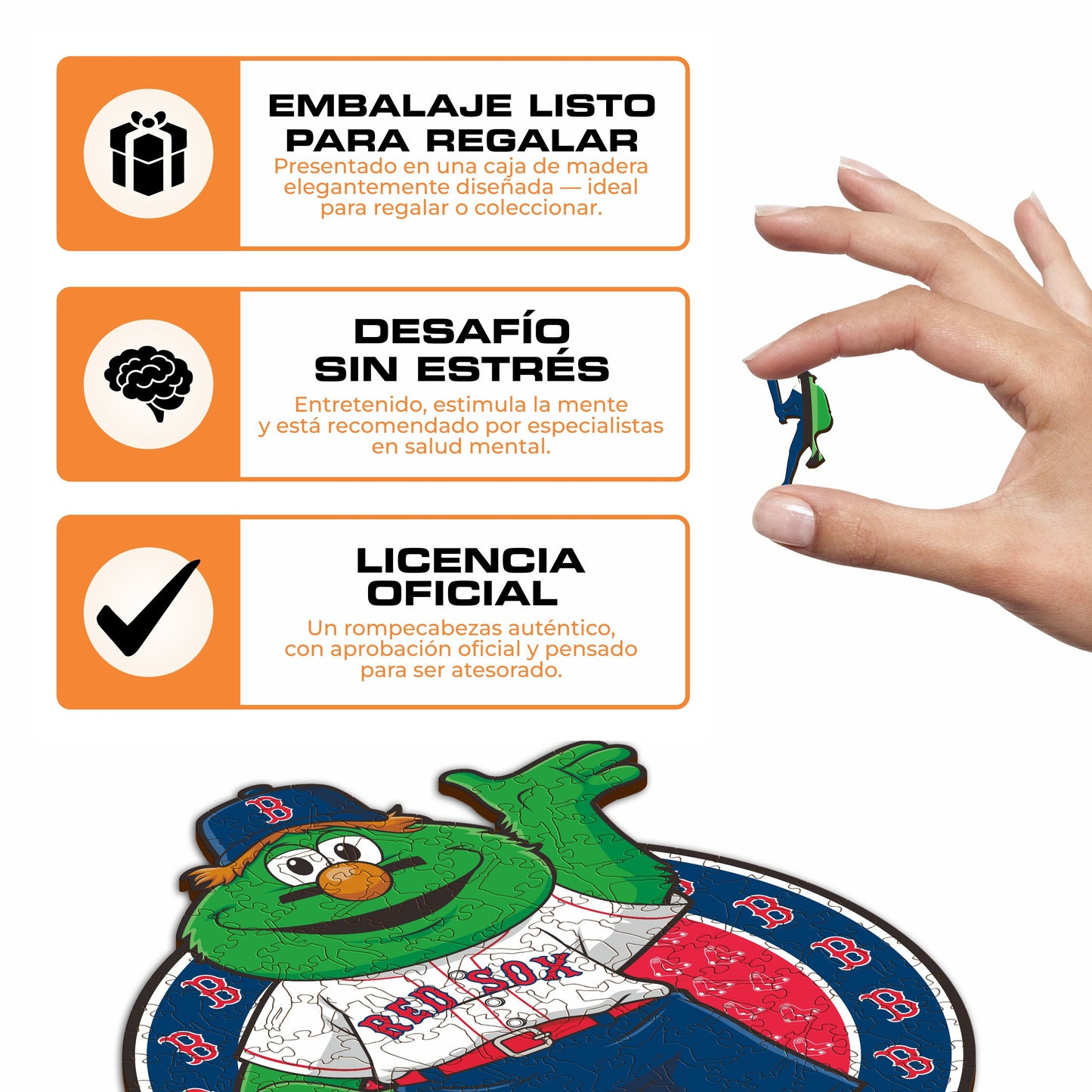 Boston Red Sox™ Mascota - Rompecabezas de Madera