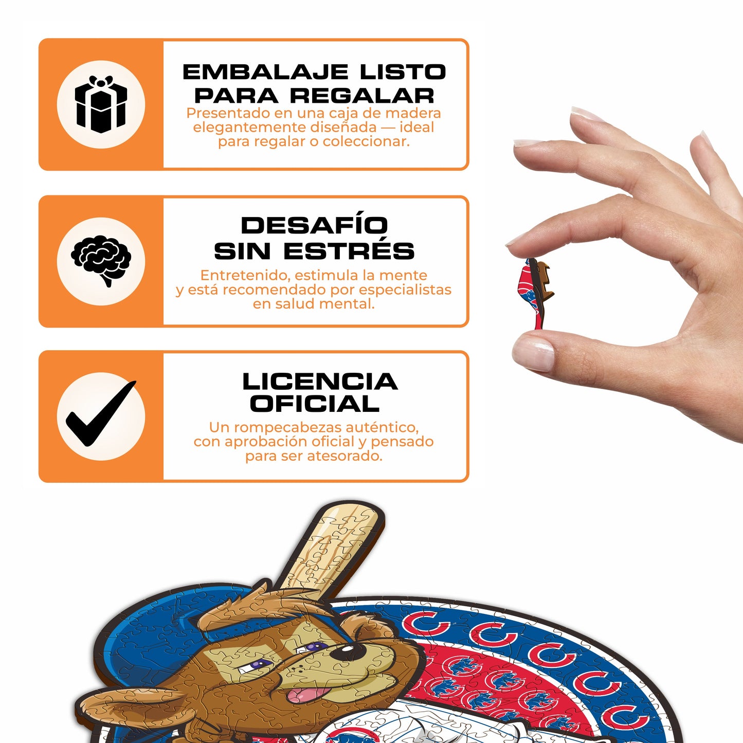 Chicago Cubs™ Mascota - Rompecabezas de Madera