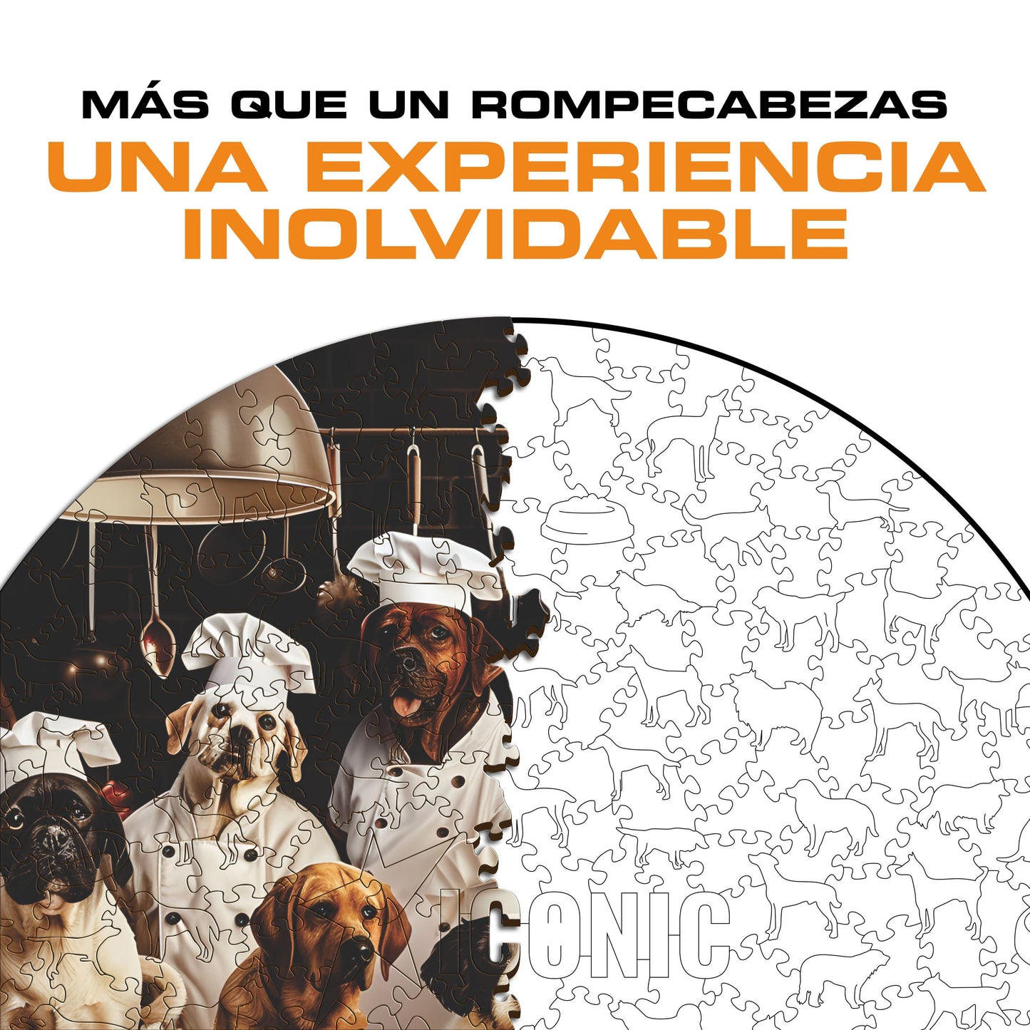 Perros Cocineros - Rompecabezas de Madera