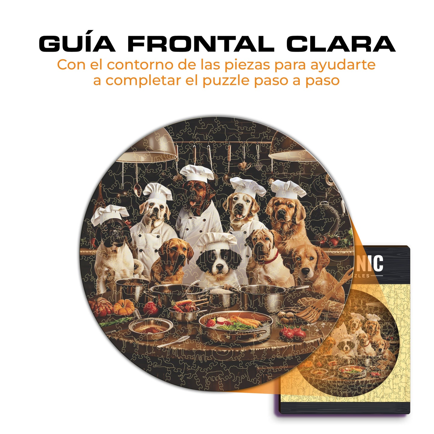 Perros Cocineros - Rompecabezas de Madera