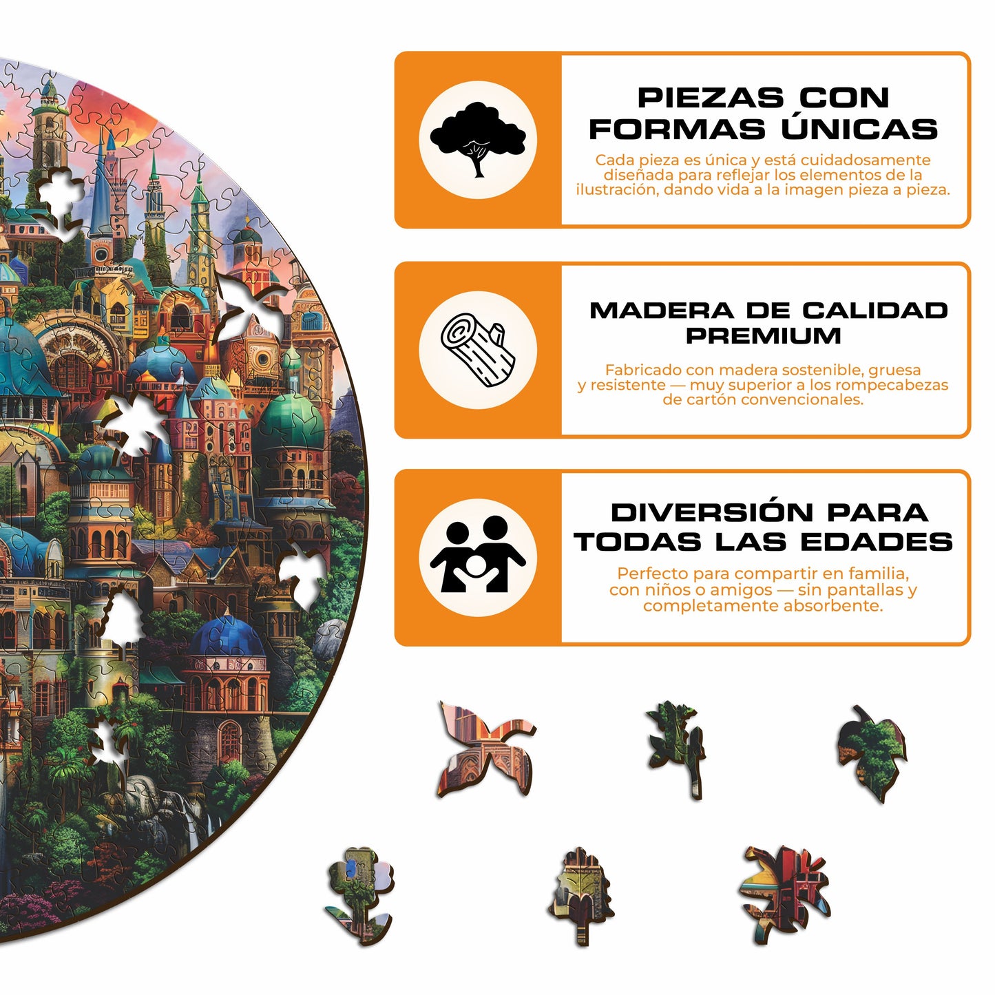Ciudad Encantada - Rompecabezas de Madera