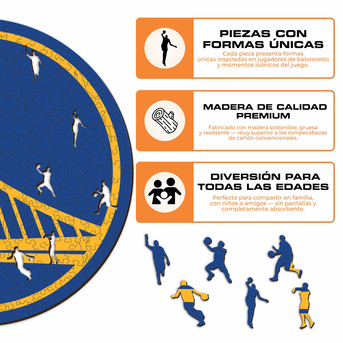 Golden State Warriors™ - Rompecabezas de Madera
