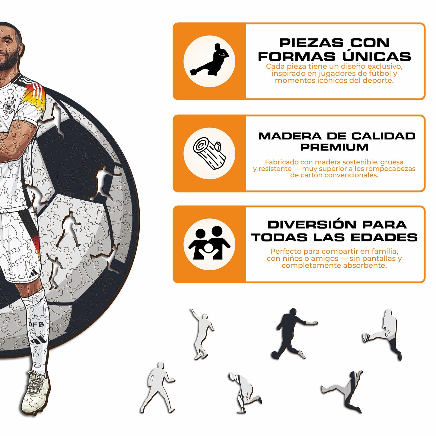 Jonathan Tah - Rompecabezas de Madera