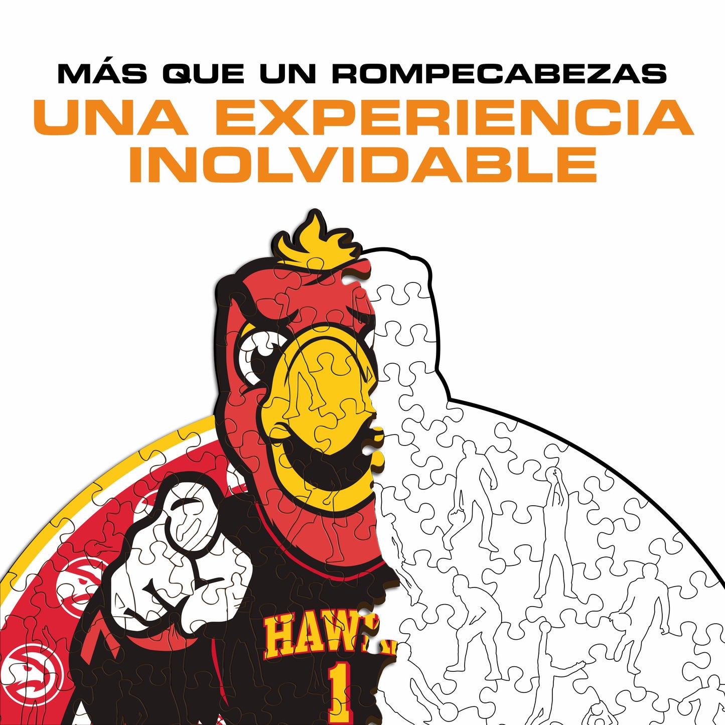 Atlanta Hawks™ Mascota Puzle de Madera