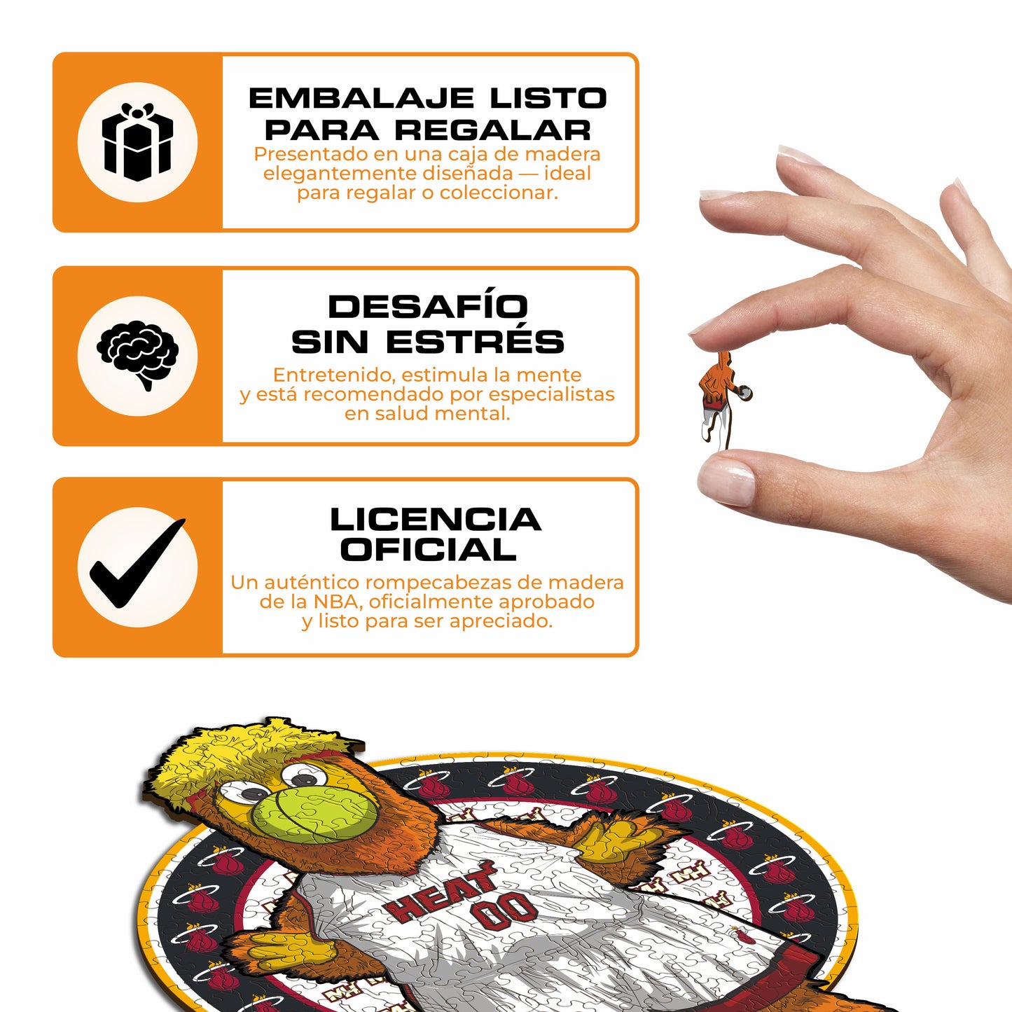 Miami Heat™ Mascota Puzle de Madera